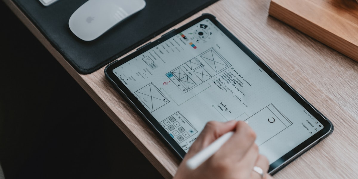 UI/UX design process — prototyping and user-centered interface design